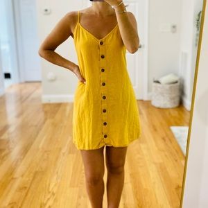 Small Mustard Colored Button Down Dress
